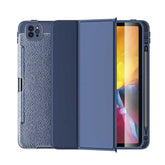 iPad Pro 12.9 2020 4th Gen Case Three-folding Holder - Blue